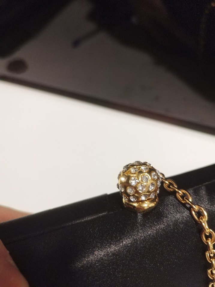 İpekyol- Zincir Detaylı Siyah Saten Kadın Portföy Çanta - Görsel 5