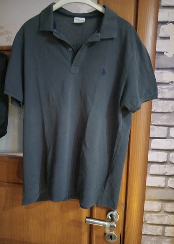 Diğer Koyu Gri Polo Tisort Rahat Ve Sik