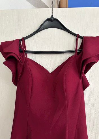 Bordo abiye - Görsel 7