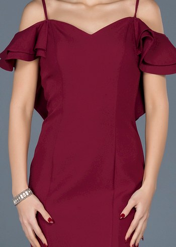 Bordo abiye - Görsel 3