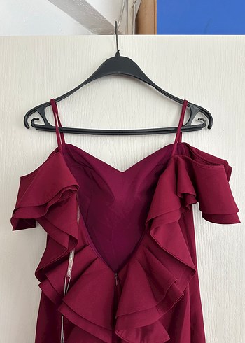 Bordo abiye - Görsel 8