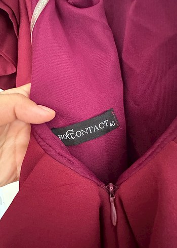 Bordo abiye - Görsel 10