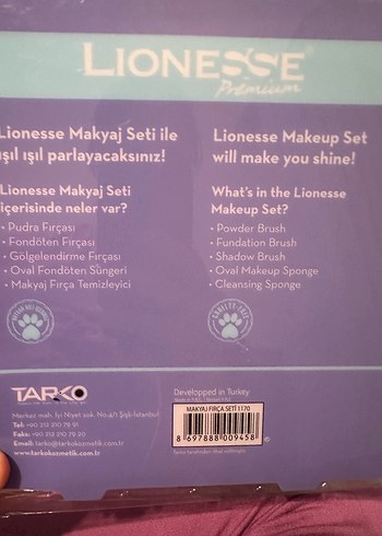 Lionesse Makyaj Fırça Seti Mor - Görsel 3