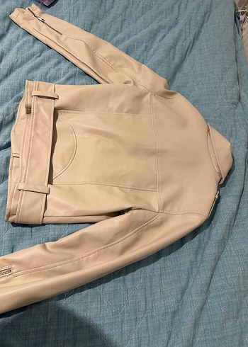 LCW Vision Kadın Ekru Deri Görünümlü Ceket - Görsel 4