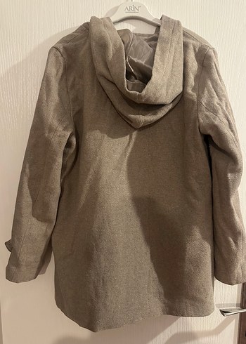 Bej Kadın Mini Yün Kaban - Görsel 6