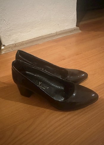 Kadın Siyah Rugan Stiletto - Görsel 5