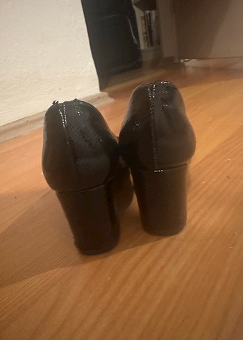 Kadın Siyah Rugan Stiletto - Görsel 4