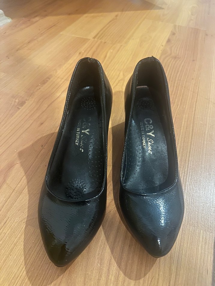 Kadın Siyah Rugan Stiletto - Görsel 2