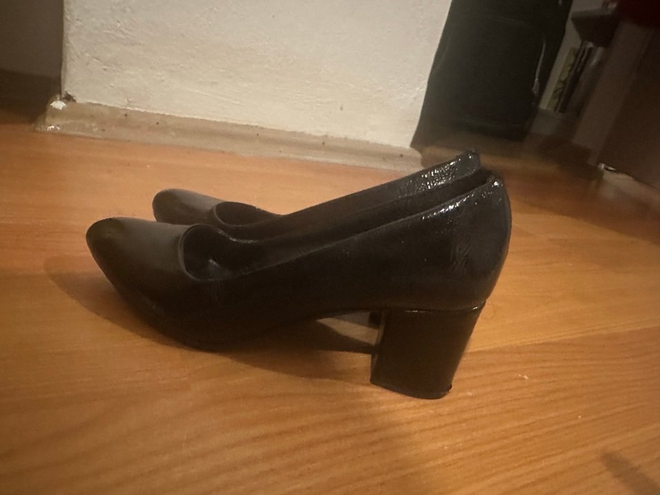 Kadın Siyah Rugan Stiletto - Görsel 3