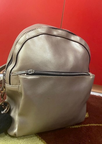 Sade Kahverengi Deri Kadın Sırt Çantası