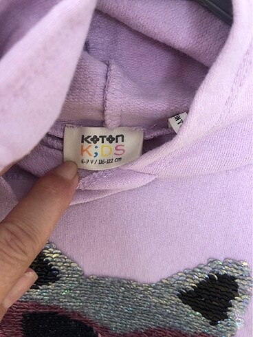 7 Yaş Beden mor Renk Kız çocuk krop sweat
