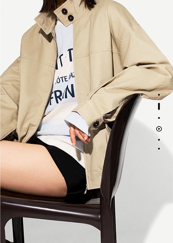 Bershka Bej Kadın Pamuk Trençkot