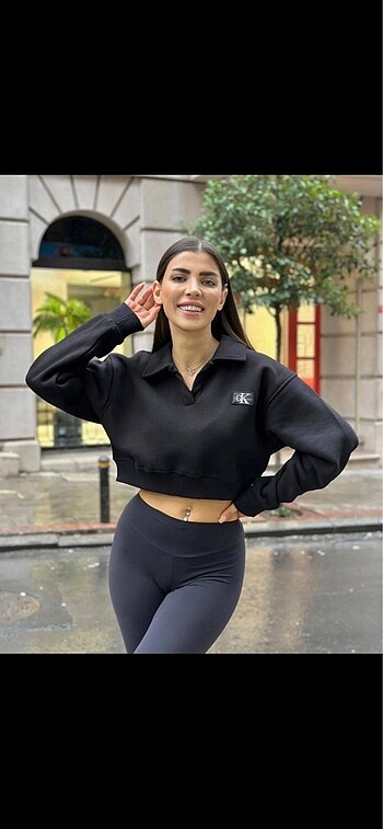 s Beden beyaz Renk Calvin crop sweat
