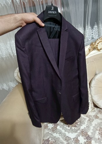 tek beden Beden Bordo Regular Fit Erkek Takım Ceket pantolon yelek damatlık
