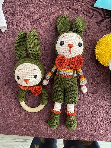 Amigurami 2?li çıngıraklı oyuncak
