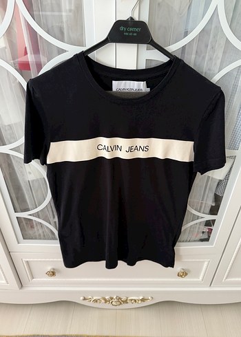 Calvin Jeans Siyah Baskılı Kısa Kollu Tişört