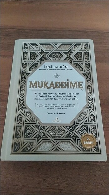 Mukaddime İbn-i Haldun Ensar yayınları 