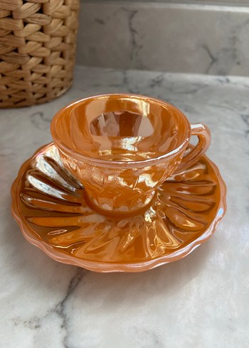 2li Antika Anchor Hocking Fincan - Görsel 7