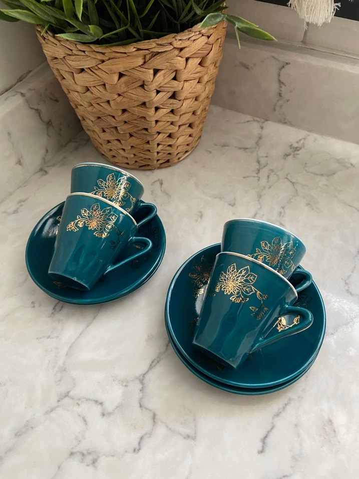 Uzak Doğu Vintage 4lü Fincan Takımı - Görsel 2