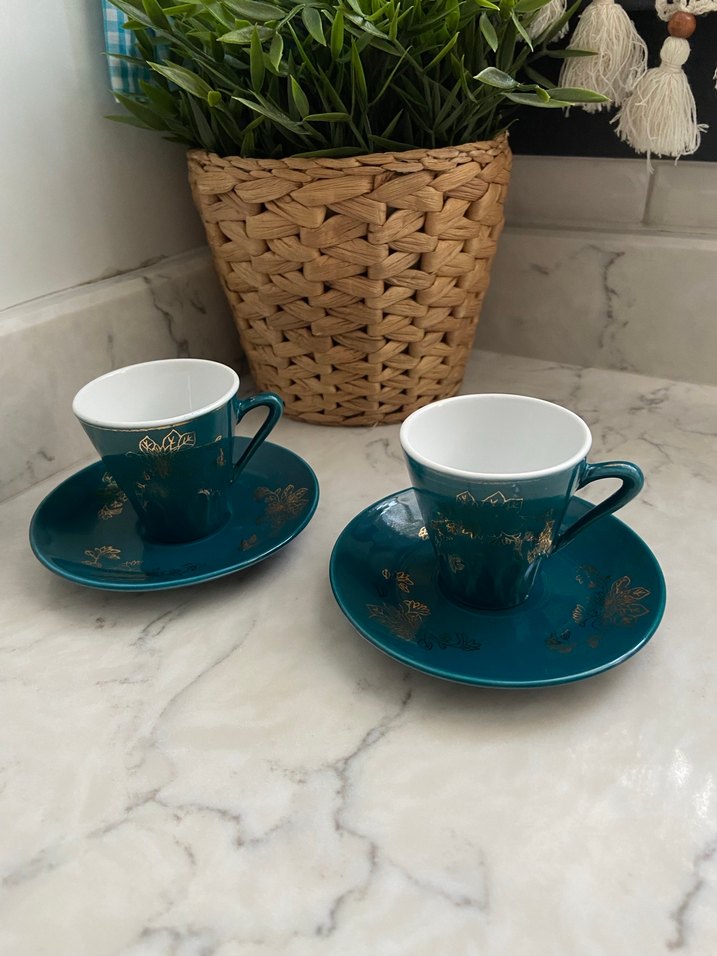 Uzak Doğu Vintage 4lü Fincan Takımı - Görsel 3