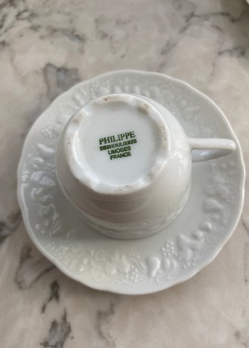 Limoges France İkili Fincan - Görsel 11