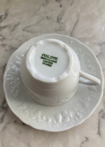 Limoges France İkili Fincan - Görsel 20