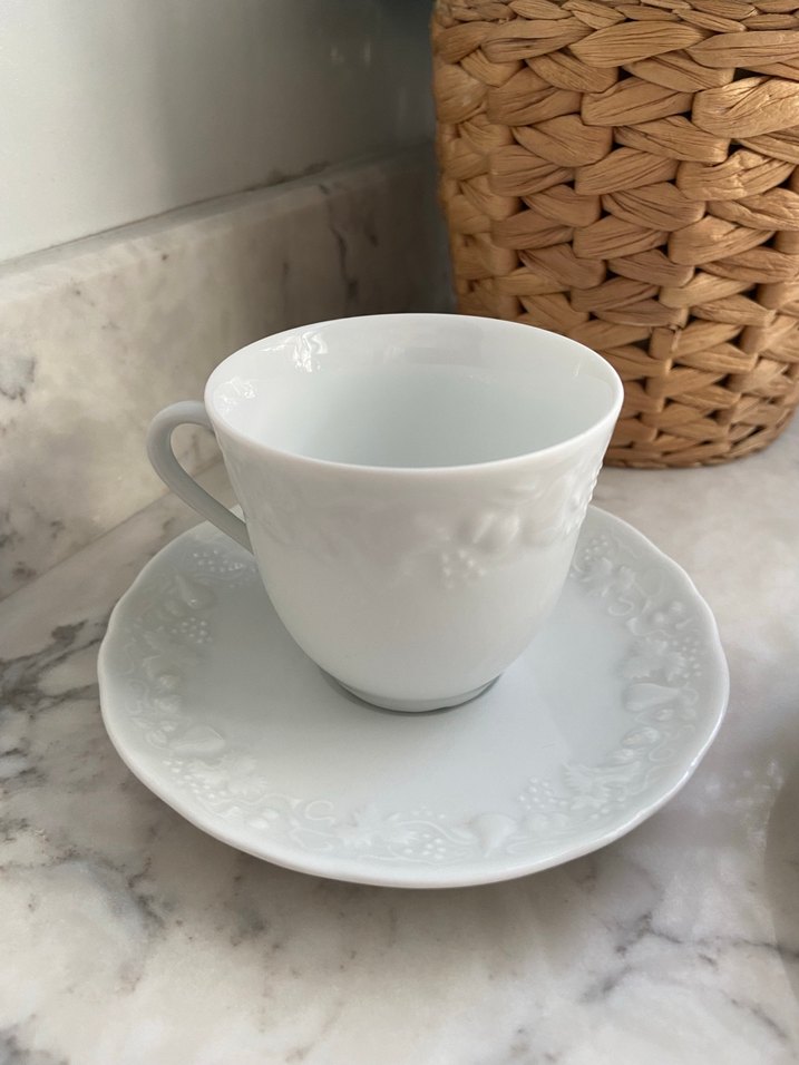 Limoges France İkili Fincan - Görsel 5