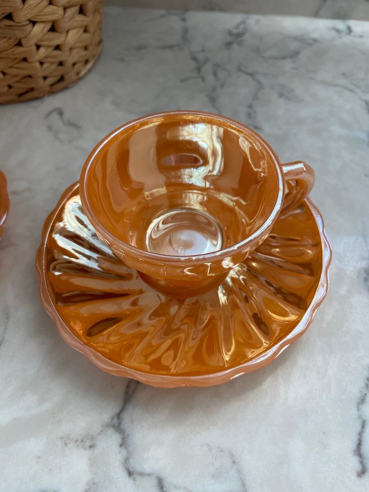 Antika Anchor Hocking Fincan - Görsel 5