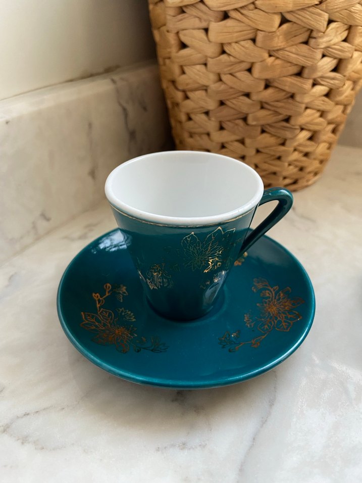 Uzak Doğu Vintage 2li Fincan - Görsel 4
