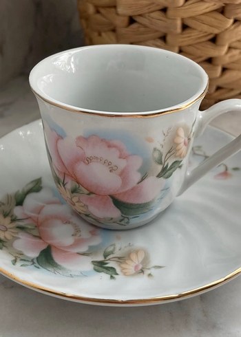 Japon Damgalı Vintage Fincan - Görsel 2