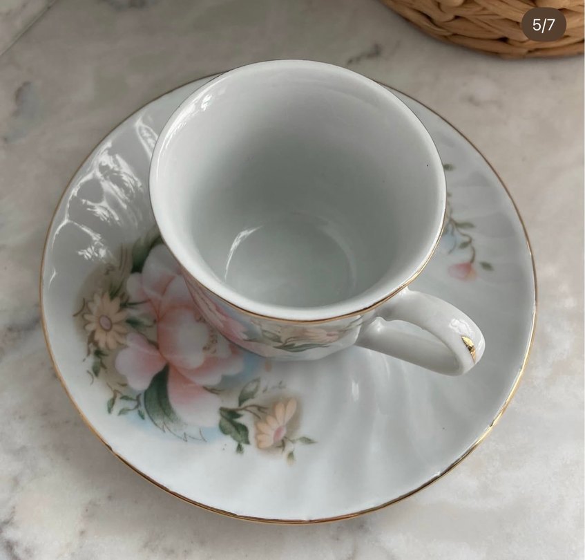 Japon Damgalı Vintage Fincan - Görsel 5