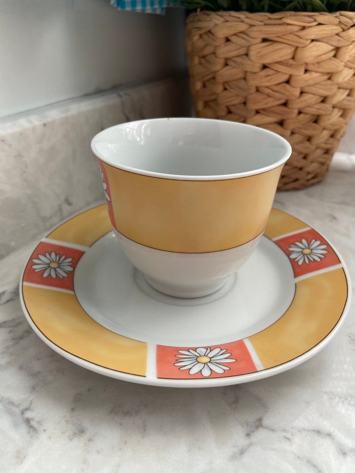 Vintage Alman 2li Çay Fincanı - Görsel 3