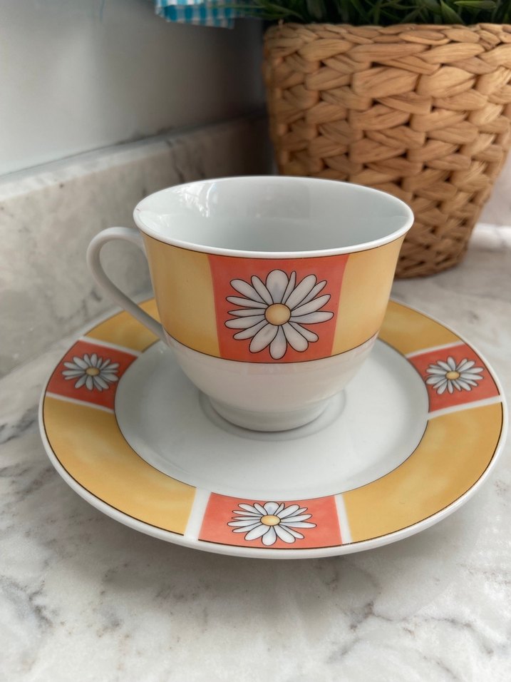 Vintage Alman 2li Çay Fincanı - Görsel 4