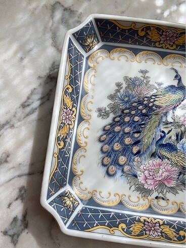 American Vintage Japon Kuşlu Tabak