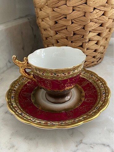  Beden bordo Renk Antika Fragonard Desen Fincan