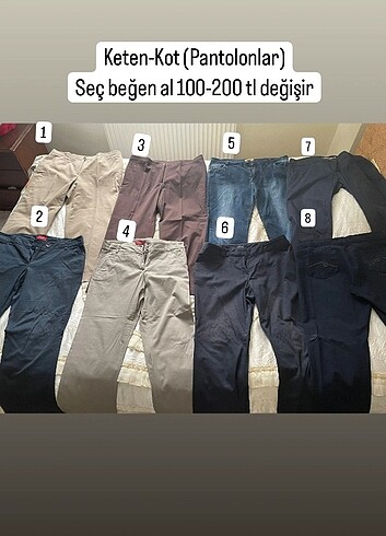 Jean/keten/pantolonlar seç beğen al
