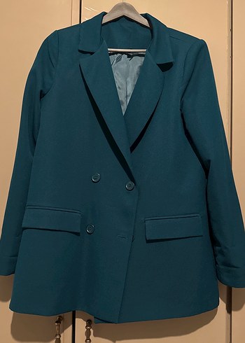 yaşil Kadın Düğmeli Blazer Ceket