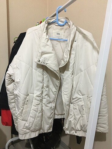s Beden beyaz Renk Stradivarius oversize mont