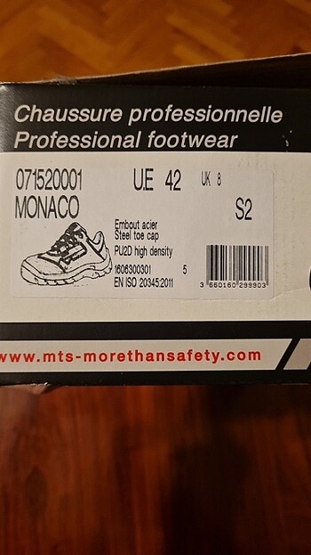 Diğer MTS Monaco S2 model iş ayakkabısı