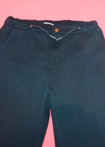 Siyah Baskılı Düğmeli Erkek Çocuk Pantolonu - Görsel 4