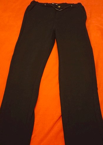 Siyah Baskılı Düğmeli Erkek Çocuk Pantolonu - Görsel 2