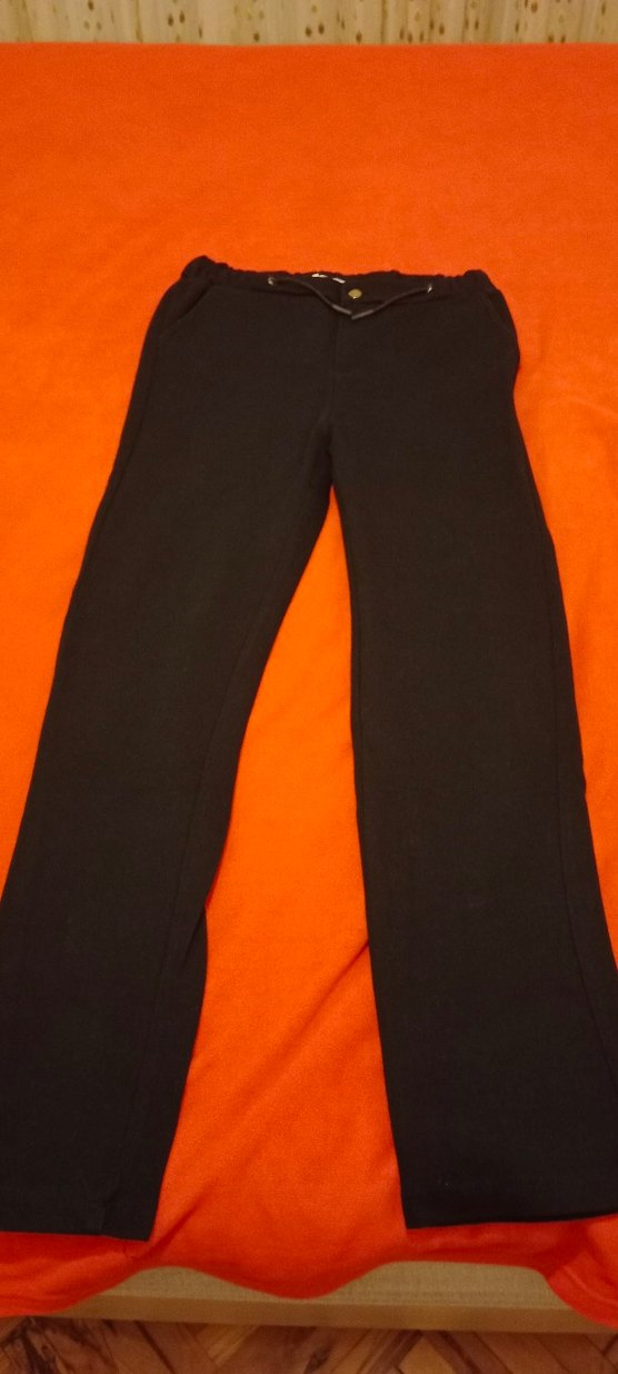 Siyah Baskılı Düğmeli Erkek Çocuk Pantolonu - Görsel 2