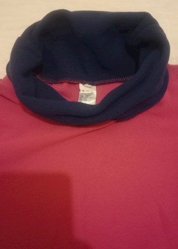 Pembe Kadın Balıkçı Yaka Sweatshirt - Görsel 2