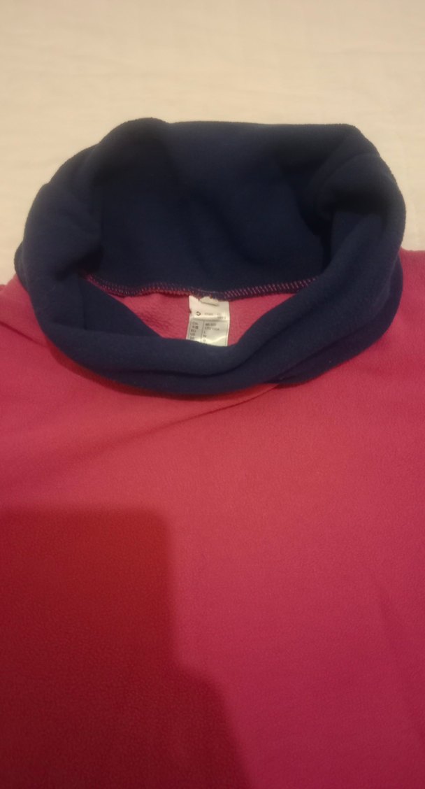 Pembe Kadın Balıkçı Yaka Sweatshirt - Görsel 2