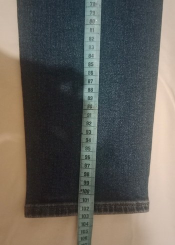 Kadın Lacivert Midi Boy Mavi Jean - Görsel 4