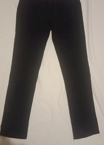 Düz Siyah Kadın Kadife Pantolon - Görsel 2