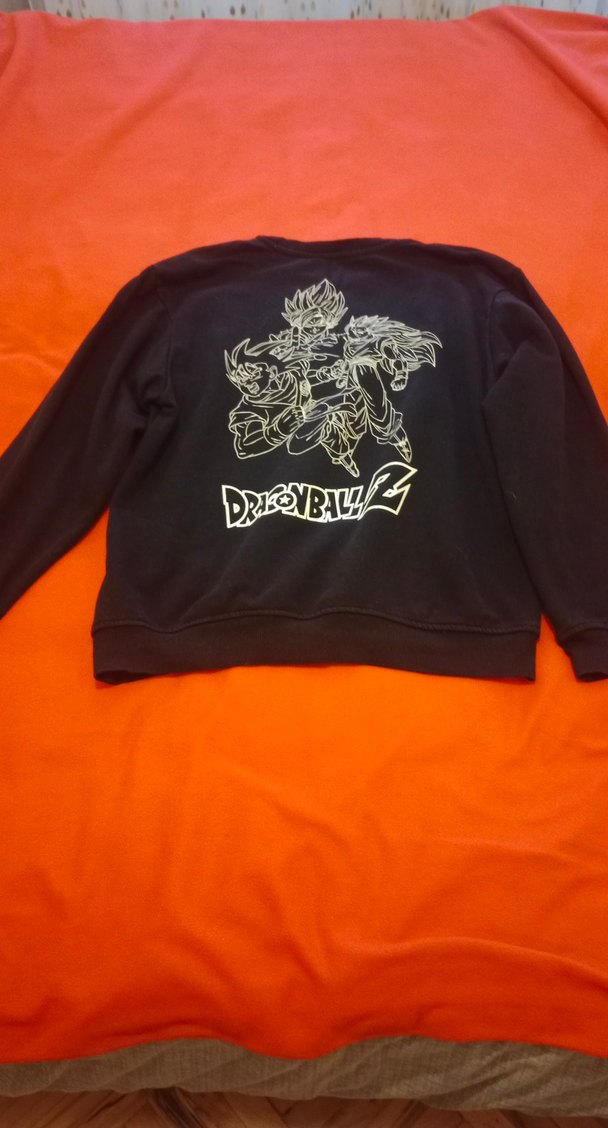 erkek Anime. Siyah Baskılı Dragon Ball Sweatshirt - Görsel 2