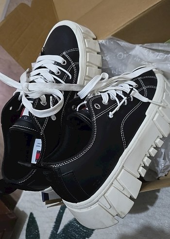 Tommy Hilfiger Siyah Platform Spor Ayakkabı - Görsel 12