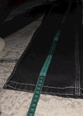 Siyah renk beyaz spor dikişli, yüksek bel, %100 Pamuk - Görsel 7