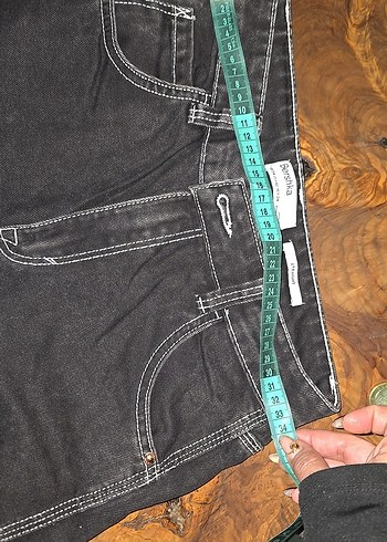 Siyah renk beyaz spor dikişli, yüksek bel, %100 Pamuk - Görsel 6